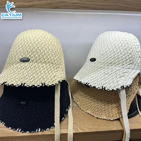 Mũ Dệt Kim Cột Dây