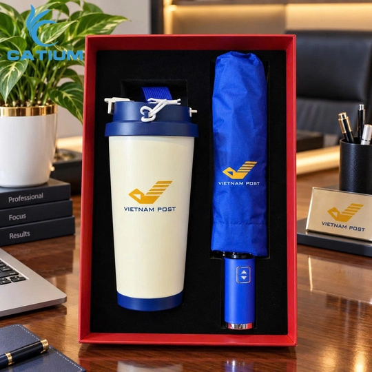 Set Quà Tặng Bình Giữ Nhiệt Và Ô Dù