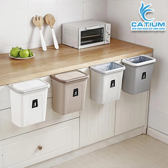 Thùng Rác Treo Cánh Tủ Có Nắp