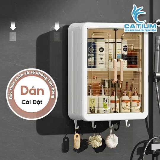 Tủ Đựng Mỹ Phẩm Treo Tường 3 Tầng