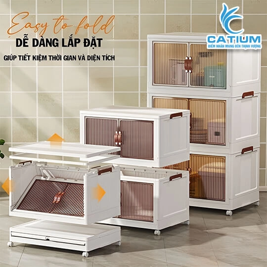 Tủ Nhựa Đa Năng Gấp Gọn Thông Minh