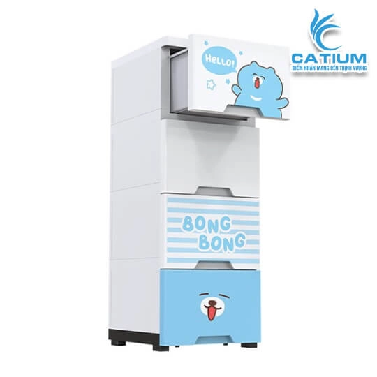 Tủ Nhựa Sơ Sinh 4 Ngăn Sunhouse KS-CA343B4