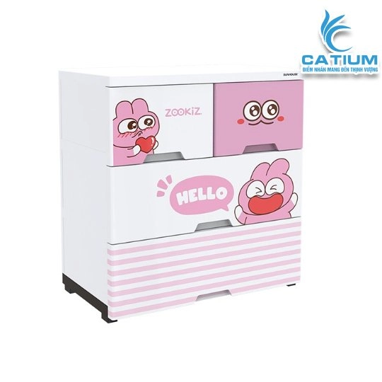 Tủ Nhựa Trẻ Em 4 Ngăn Sunhouse KS-CA688G4
