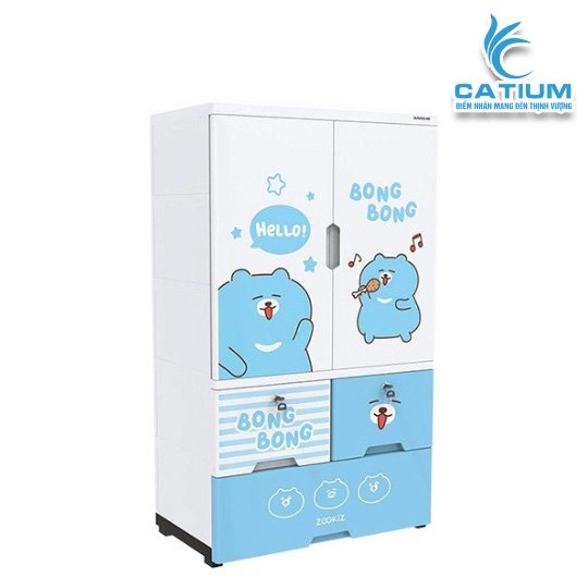 Tủ Nhựa Trẻ Em 2 Cánh Sunhouse KS-CA1177B3