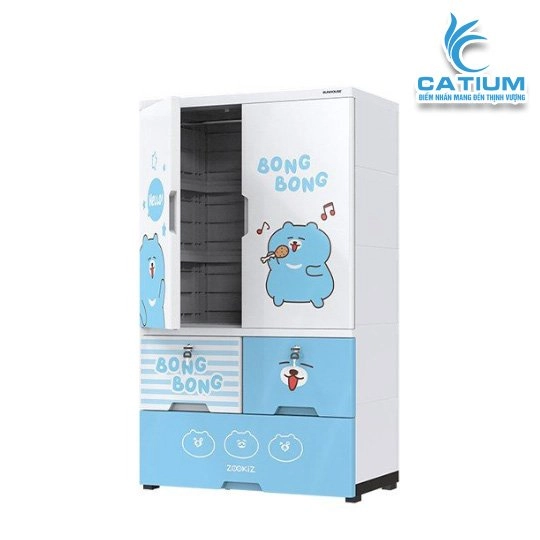 Tủ Nhựa Trẻ Em 2 Cánh Sunhouse KS-CA1177B3