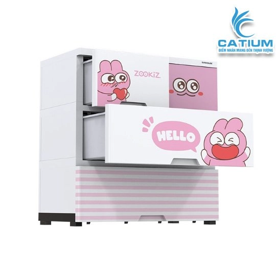 Tủ Nhựa Trẻ Em 4 Ngăn Sunhouse KS-CA688G4