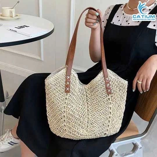 Túi Cói Miệng Chữ V