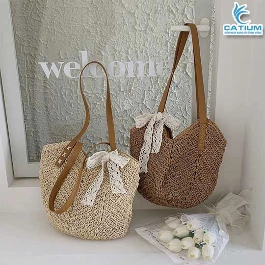 Túi Cói Miệng Chữ V