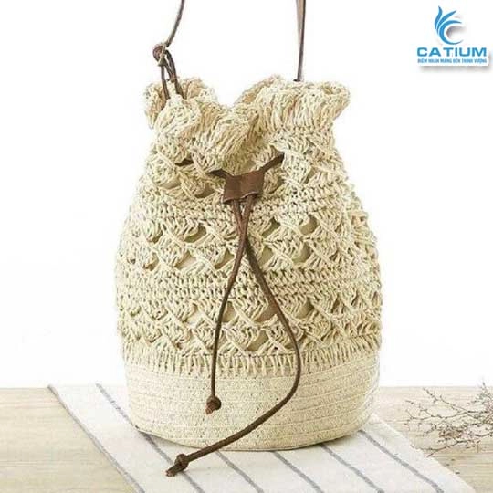 Túi Cói Lót Vải Rút