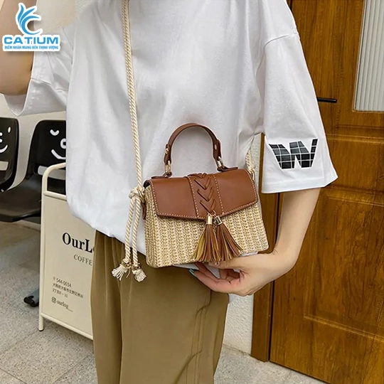 Túi Cói Cứng Thời Trang