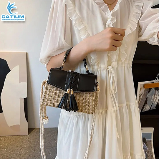 Túi Cói Cứng Thời Trang