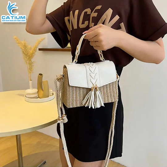 Túi Cói Cứng Thời Trang