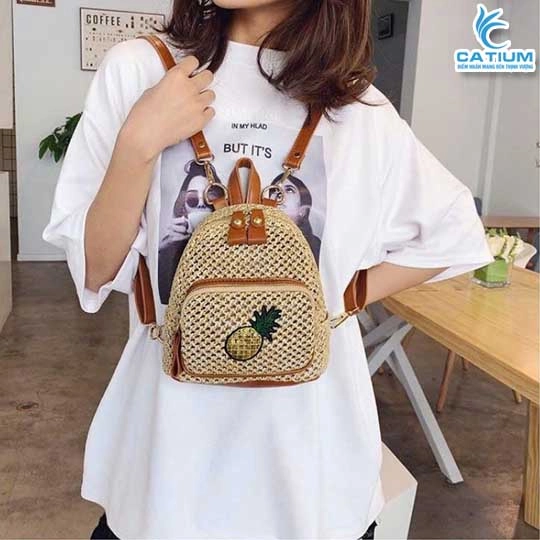 Balo Cói Họa Tiết Quả Thơm