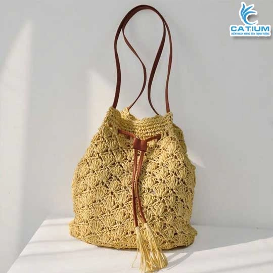 Túi Cói Vẩy Cá