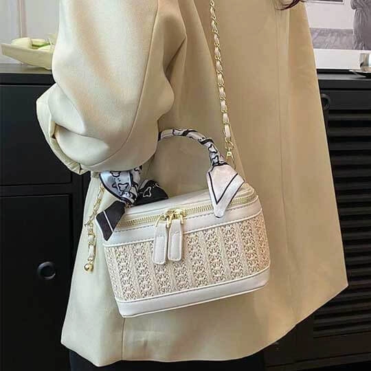 Túi Hộp Da Thắt Nơ