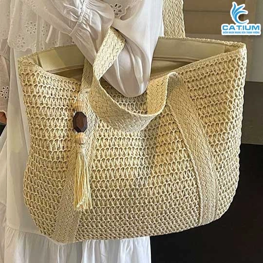 Túi Cói Đeo Vai Sợi Bện