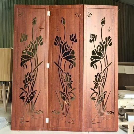 Vách Bình Phong Hoa Sen