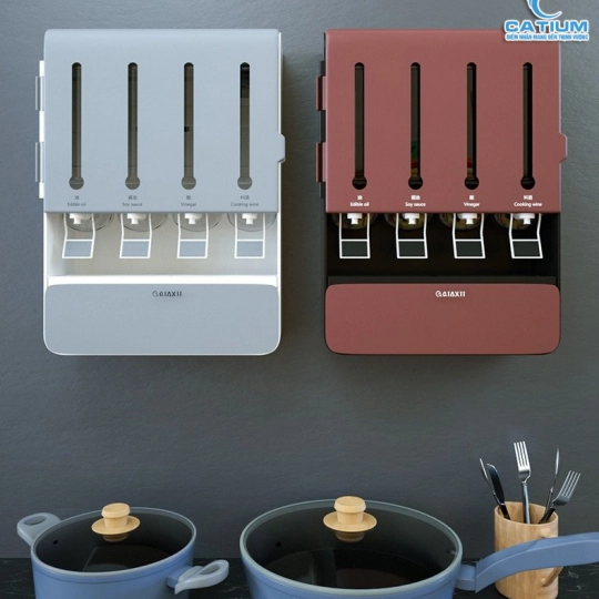 Hộp Đựng Gia Vị Treo Tường